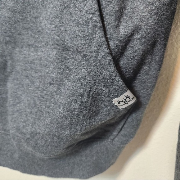 Buck Wear Realtree Edge Gray American Flag Buck Single Pocket Hoodie Pullover M - Picture 4 of 6